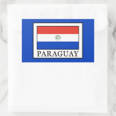 Paraguay Rechthoekige Sticker (Tas)