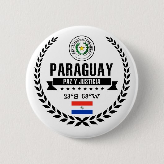 Paraguay Ronde Button 5,7 Cm (Voorkant)