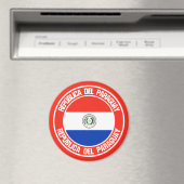 Paraguay Round Emblem Magneet (Insitu (Vaatwasser))