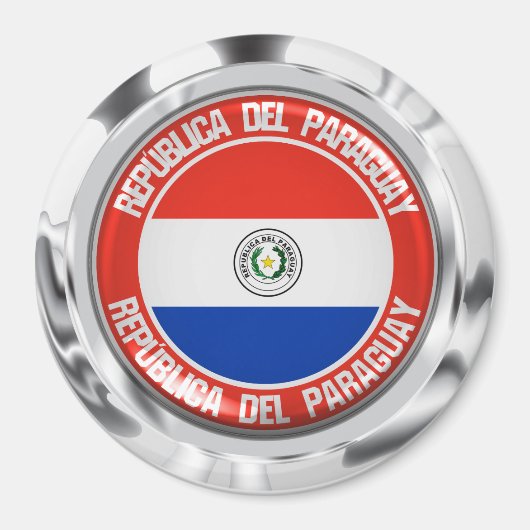 Paraguay Round Emblem Magneet (Voorkant)