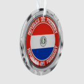Paraguay Round Emblem Ornament (voorkant)