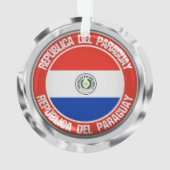 Paraguay Round Emblem Ornament (achterkant)