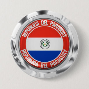 Paraguay Round Emblem Ronde Button 7,6 Cm
