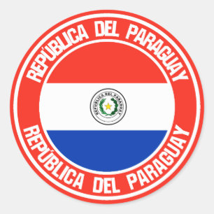Paraguay Round Emblem Ronde Sticker