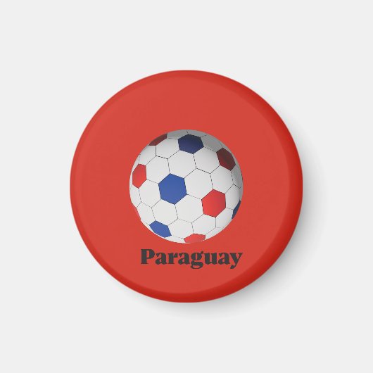Paraguay Soccer Magneet (Voorkant)