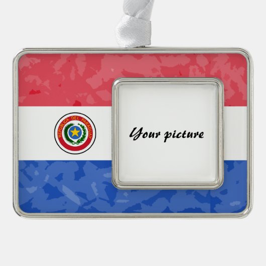 Paraguay Verzilverd Kader Ornament (Voorkant)