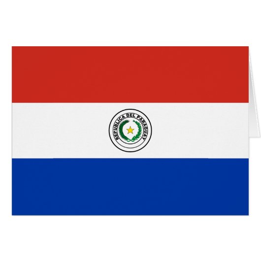 Paraguay Vlag (Voorkant Horizontaal)