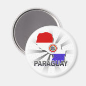 Paraguay Vlag Kaart 2.0 Magneet (Voorkant / Achterkant)