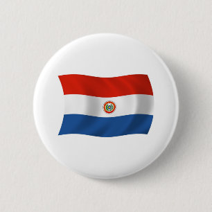 Paraguay Vlag Knop Ronde Button 5,7 Cm