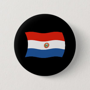 Paraguay Vlag Knop Ronde Button 5,7 Cm