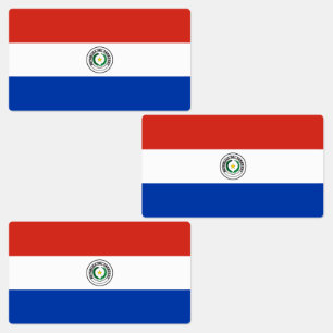 Paraguay Vlag Labels