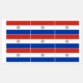 Paraguay Vlag Labels (Vel)