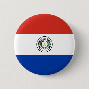 Paraguay Vlag Ronde Button 5,7 Cm