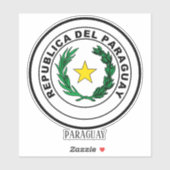 Paraguayaanse nationale wapenschild patriottisch sticker (Vel)
