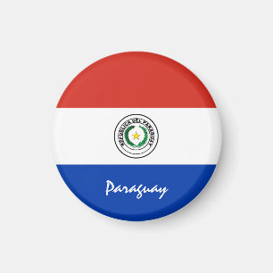 Paraguayaanse vlag en Zuid-Amerika - sport- en rei Magneet