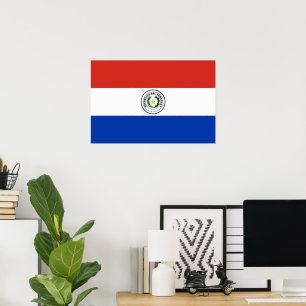 Paraguayaanse vlag poster