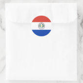 Paraguayaanse vlag ronde sticker (Tas)