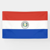 Paraguayaanse vlag spandoek (Horizontaal)