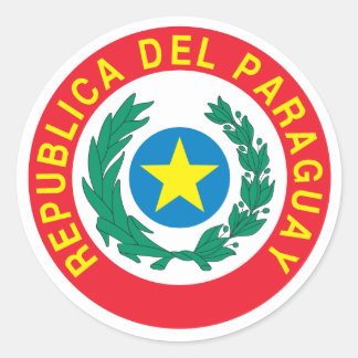Paraguayaanse wapenstilstand ronde sticker