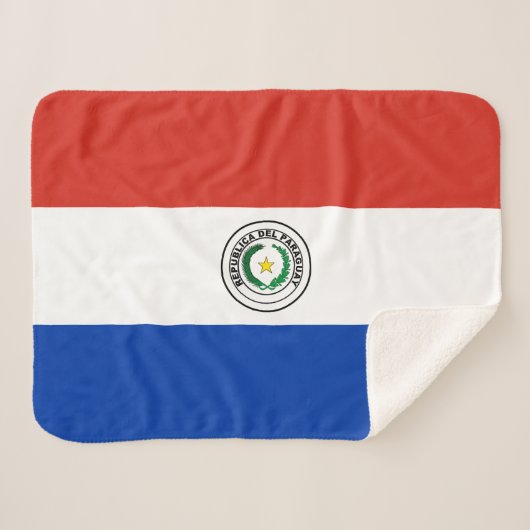 Paraguayese vlag sherpa deken (Voorkant (horizontaal))