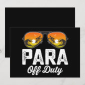 Parahulp buiten dienst laatste schooldag kaart (Voorkant / Achterkant)