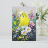 Parakeet Bedankt Opmerking Kaart (Staand voorkant)