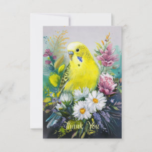 Parakeet Bedankt Opmerking Kaart