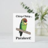 Parakeet Bird  Briefkaart (Staand voorkant)