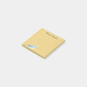 Parakeet bleu avec Casquette de fête 3"x3" Post-it (Incliné)
