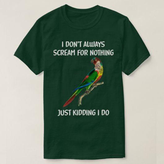 Parakeet Gift Funny Parrot Gift Parrots Bird Gift T-shirt (Design voorkant)