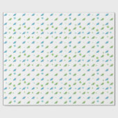 Parakeet polka dot wrapping paper cadeaupapier (Vlak)