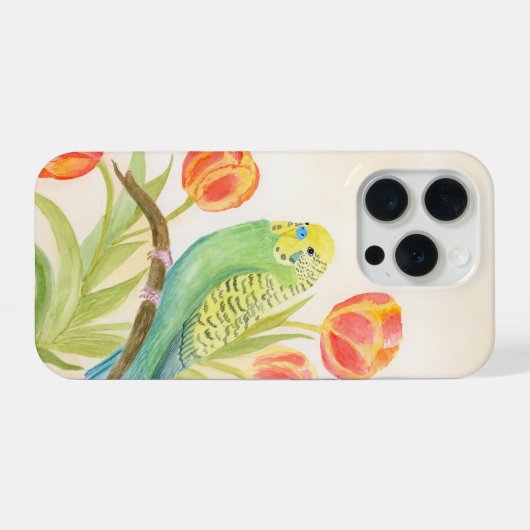 Parakeet with Tulips  (Verso Horizontal)