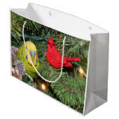 Paraket kerst large cadeauzakje (Achterkant Gekanteld)