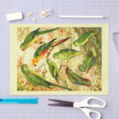 Paraketten, ontkoppeling tissuepapier (Craft)