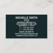Paralegal Élégant Carte de visite de bande (Dos)
