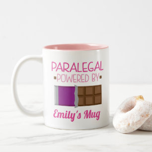Paralegal Funny Personalized Gift Tweekleurige Koffiemok