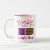 Paralegal Funny Personalized Gift Tweekleurige Koffiemok (Links)