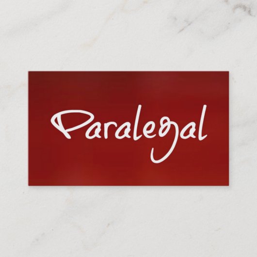 Paralegal rood Visitekaartje (Voorkant)