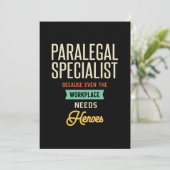 Paralegal Specialist Bedankkaart (Staand voorkant)