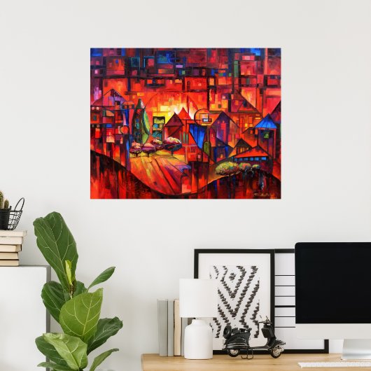 Parallax - Canvas Print (Thuiskantoor)