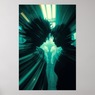 Parallel Pulse – Neon Sci-Fi Art Print