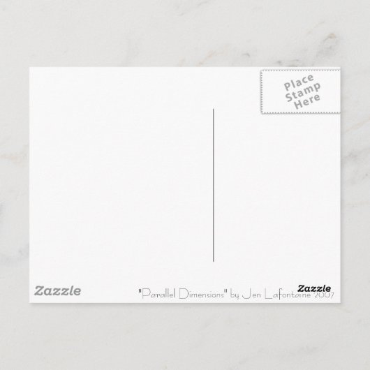 Parallelle afmetingen briefkaart (Achterkant)