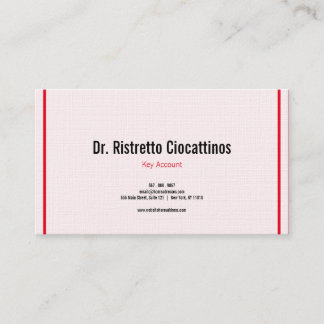 Parallelle Lijnwereld rood Visitekaartje