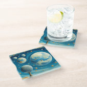 Parallelle universa glazen onderzetter (Schuin)