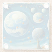 Parallelle universa glazen onderzetter (Achterkant)