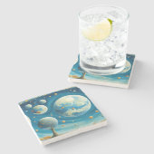 Parallelle universa stenen onderzetter (Zijkant)