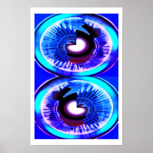 Parallelle universums in maanlicht kunst poster