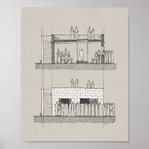 Paralytisch wonder: Jezus geneest de verlamde Poster