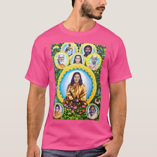 Paramahansa Yogananda en Masters Jah Sunny Arts I T-shirt (Voorkant)