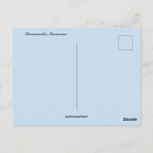Paramaribo Suriname Briefkaart (Achterkant)
